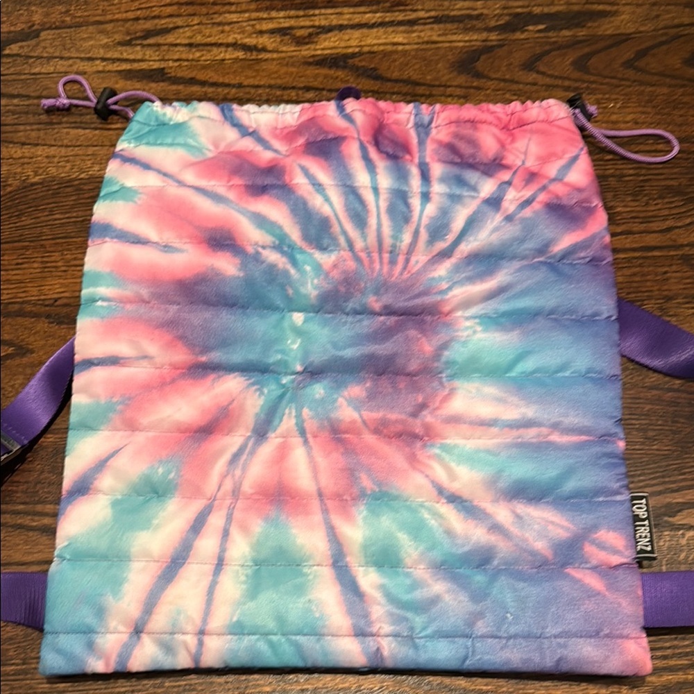 TOP TRENZ Tie-Dye Drawstring Backpack. Great used condition!!!